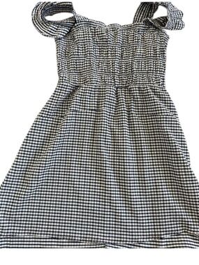 Stylish Black and White Checkered women Dress